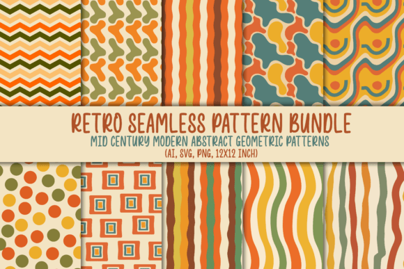 20 Retro Seamless Pattern Bundle