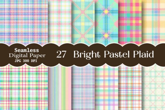 Bright Pastel Plaid Digital Paper