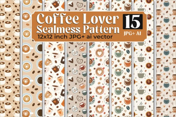 Coffee Lover Seamless Pattern Bundle –15