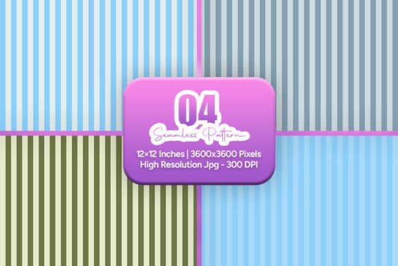 Cool Tone Stripe Seamless Pattern Set: A Versatile Design Resource for Modern Creatives