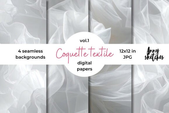 Coquette Textile Digital Paper Kit: A Romantic Addition to Your Creative Projects