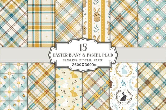 Easter Bunny Pastel Plaid Seamless: A Versatile Design for Spring Creativity