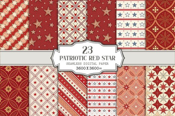 Patriotic Red Star Seamless Pattern: A Versatile Design for Creative Projects
