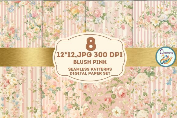 Seamless Paper Shabby Chic Blush Pink