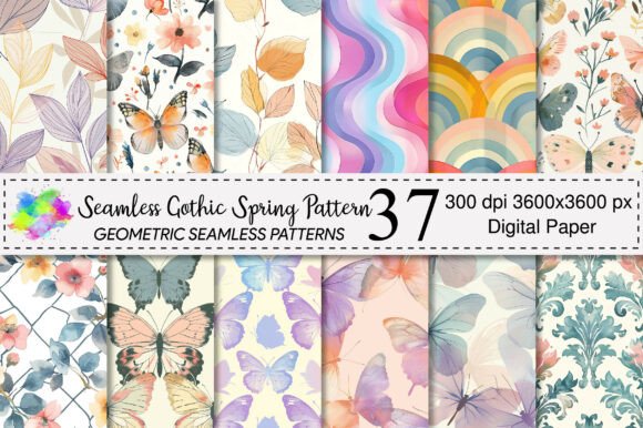Seamless Pastel Spring Pattern: A Soft Touch for Creative Projects