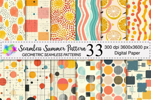 Summer Seamless Pattern Bundle