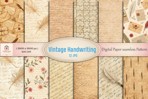 Vintage Handwriting Digital Paper: A Timeless Design Resource